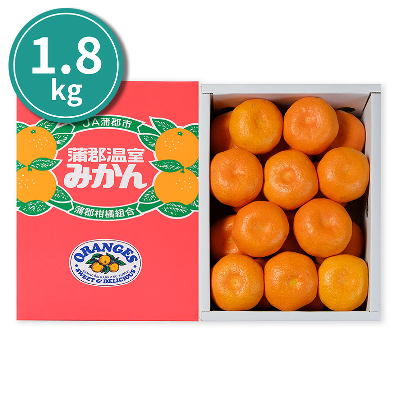 蒲郡温室みかん （１箱：約１.8ｋｇ 約１８〜２３個入り）×１箱